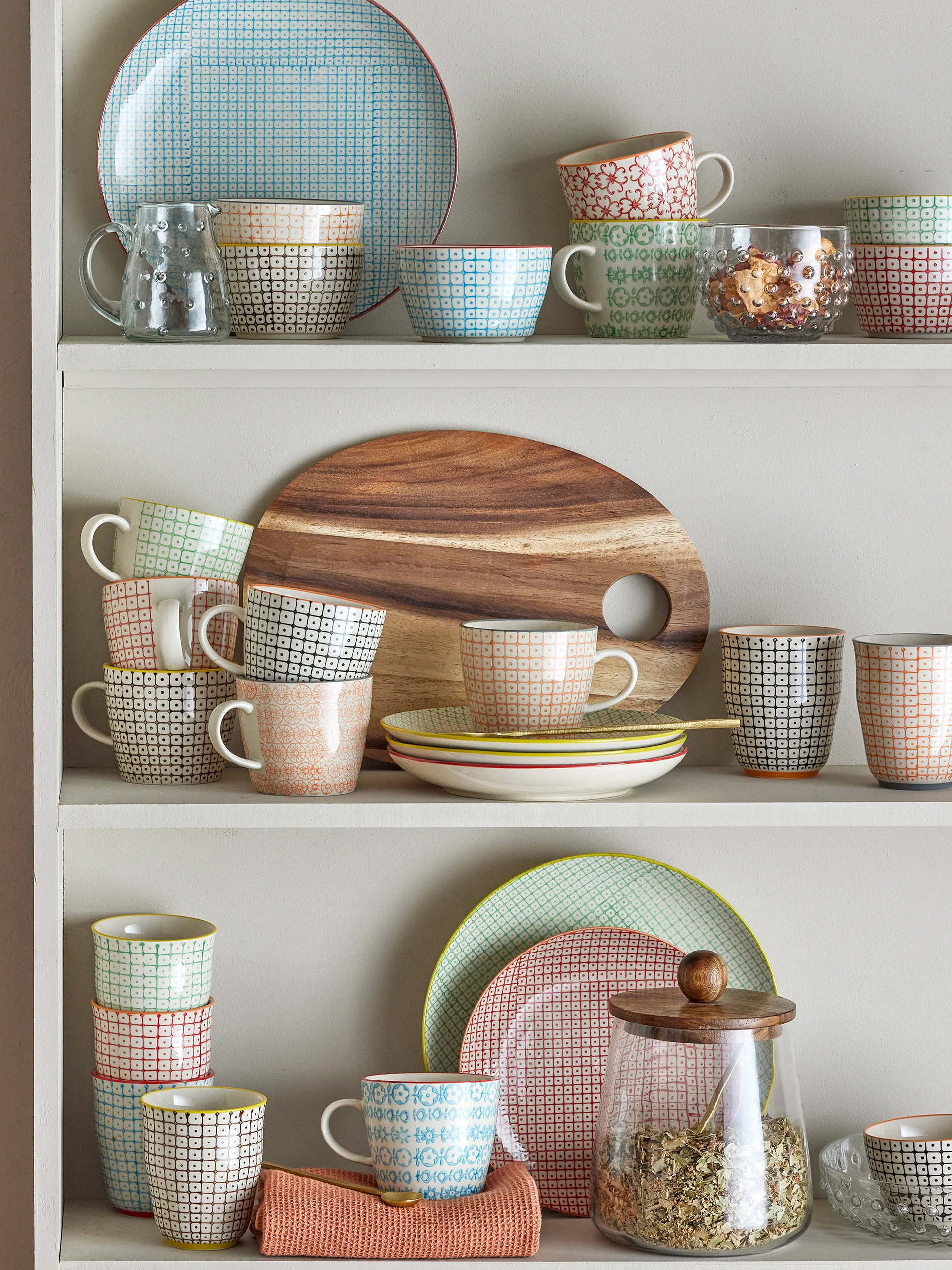 Carla mug, Multi, 4-pack Bloomingville