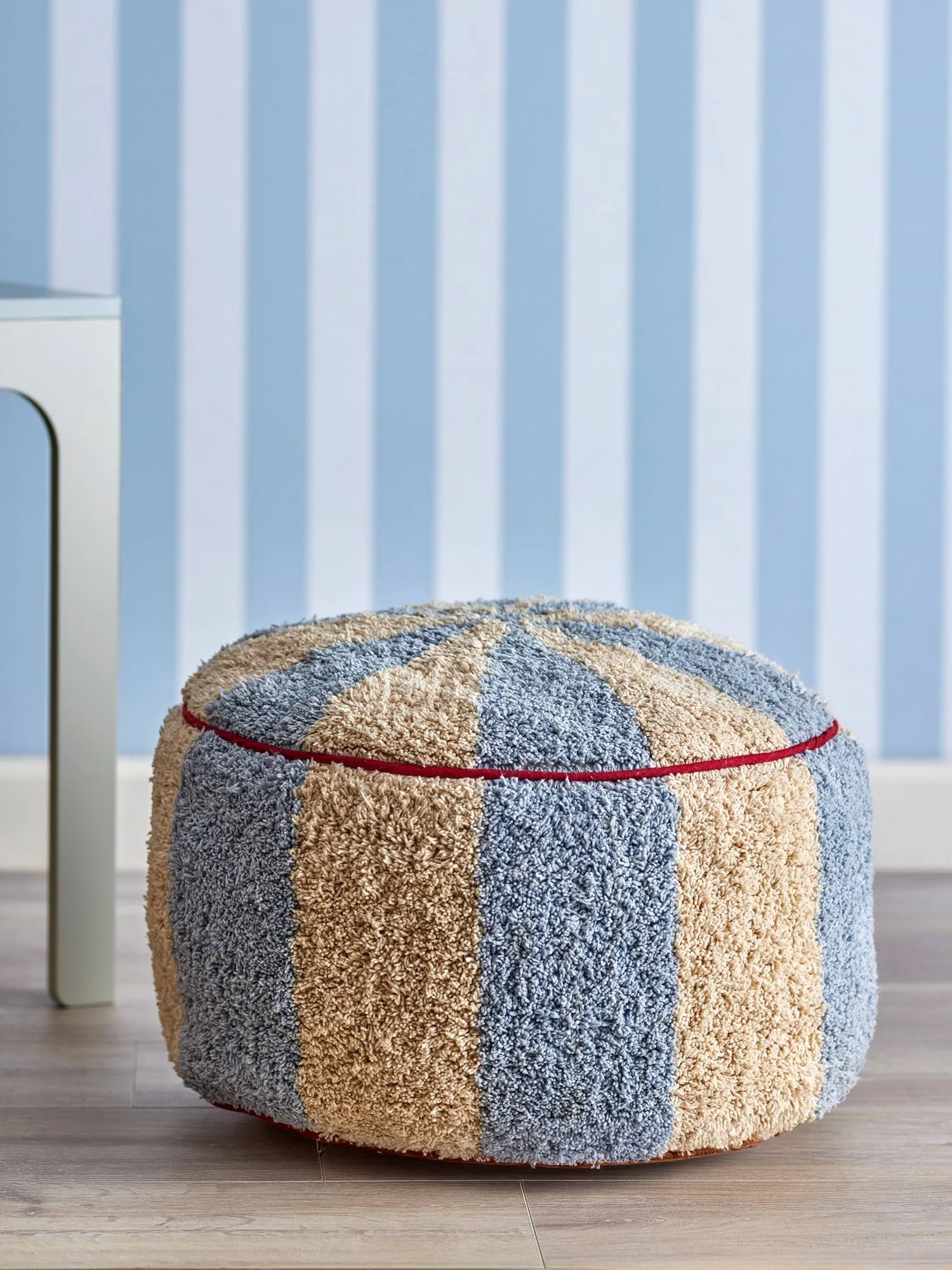 Charoline pouf Ø44 cm, Blue-white-red Bloomingville