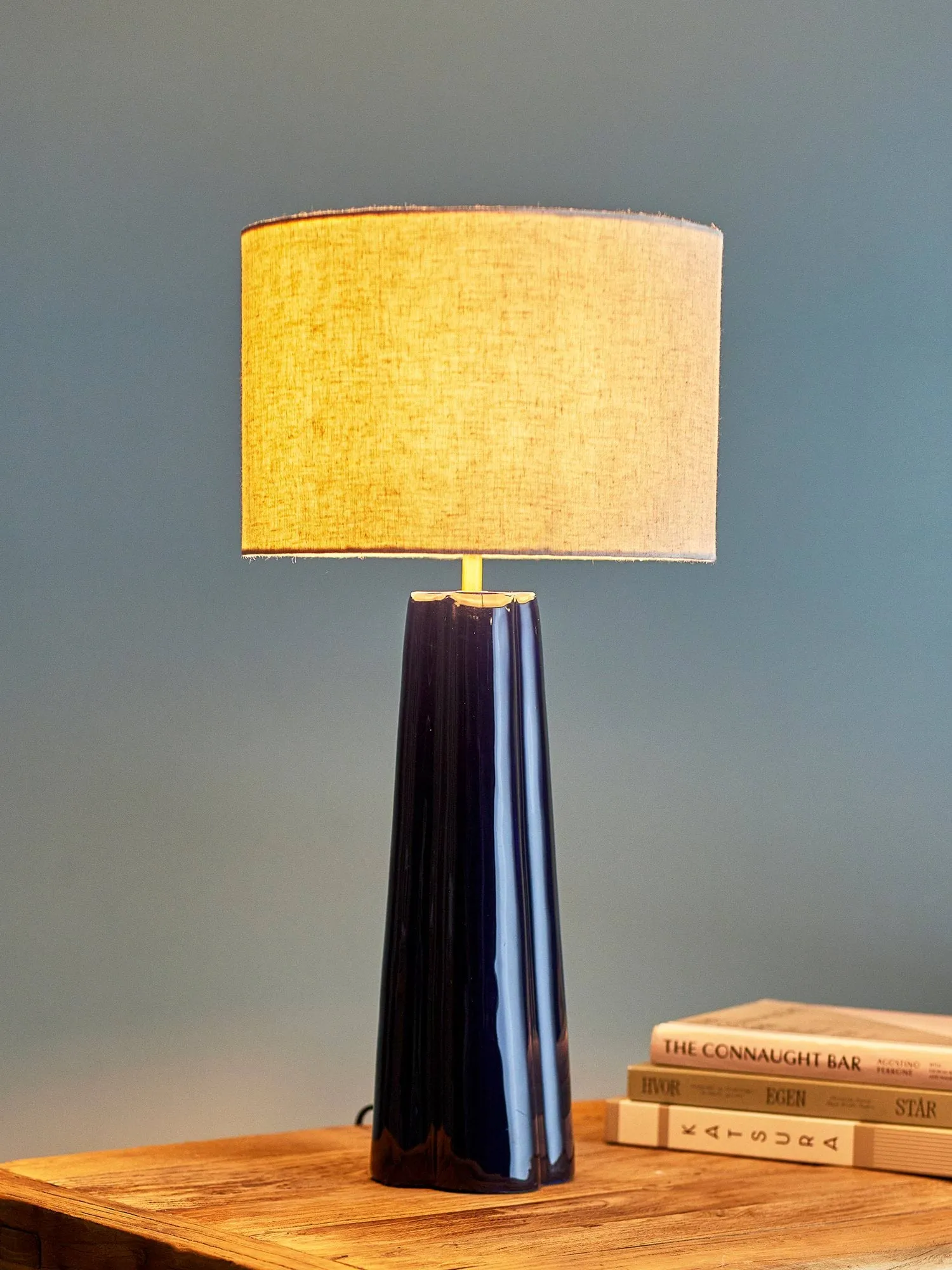 Cornelie table lamp, Blue, Ø30 cm Bloomingville
