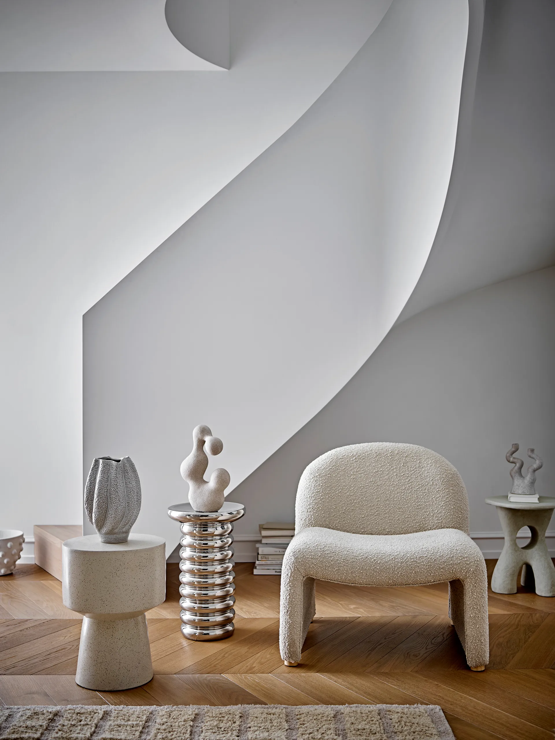 Cove vase 28 cm, White Bloomingville
