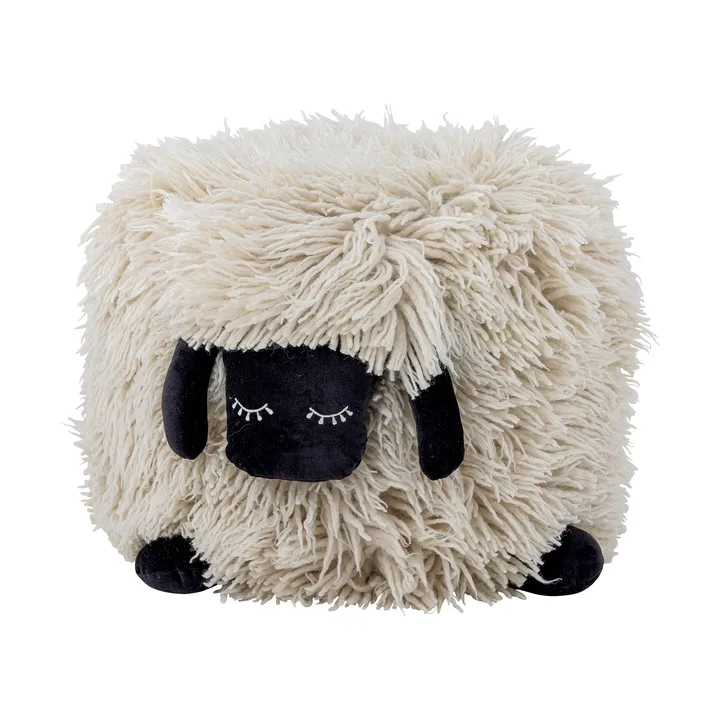 Dolly pouf wool 50x45 cm - White - Bloomingville
