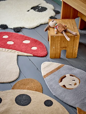 Dolly rug 84x84 cm - White - Bloomingville