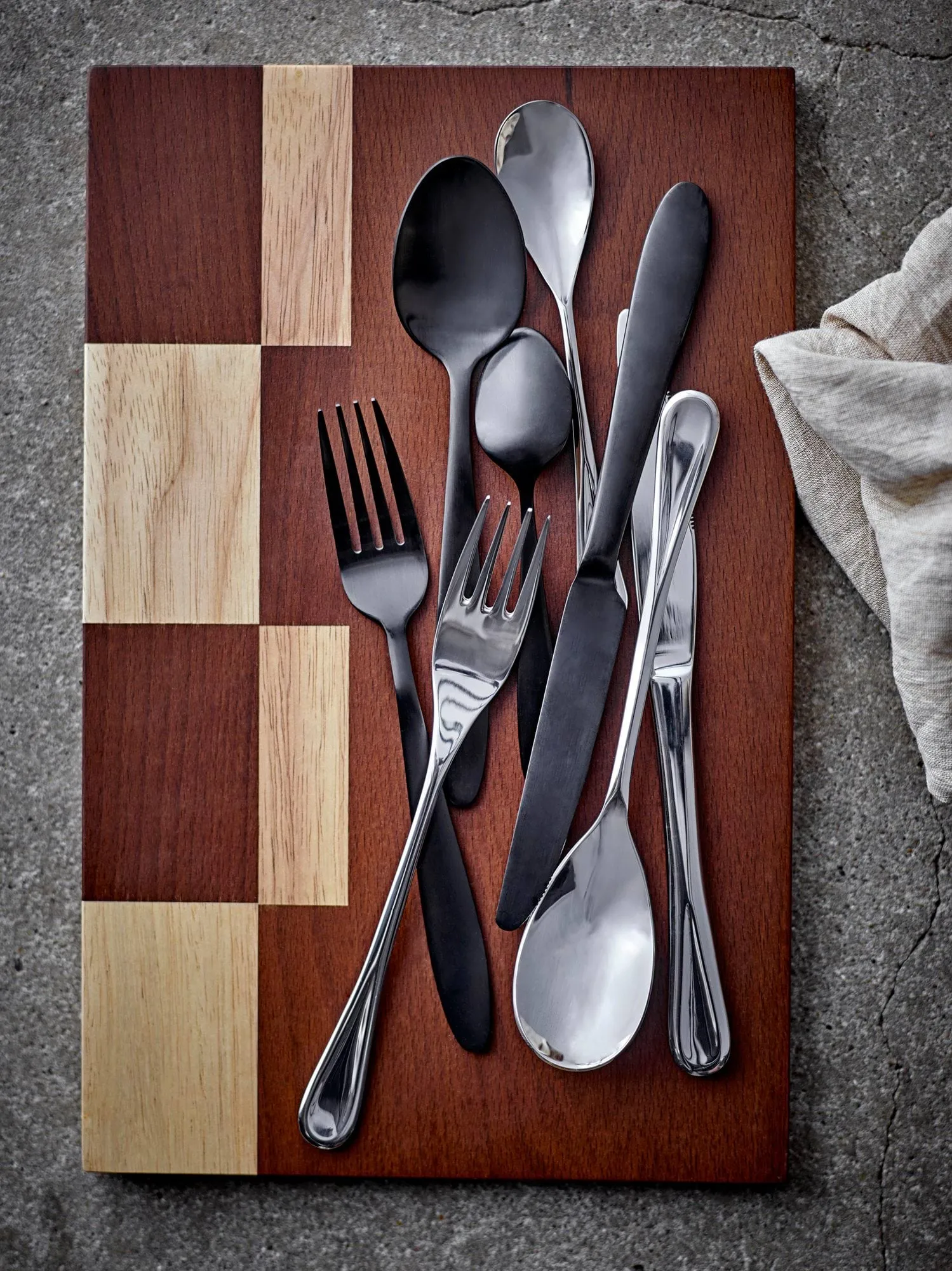Elvera cutlery, Stainless steel, 16 pieces Bloomingville