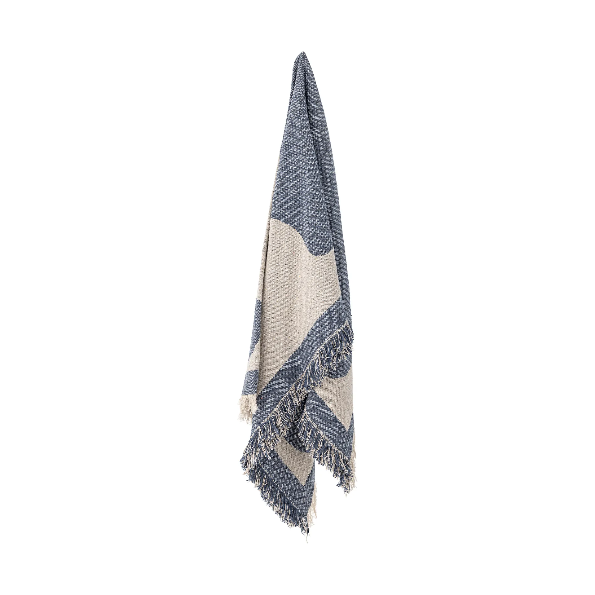 Ethan throw cotton 160x130 cm, Blue Bloomingville