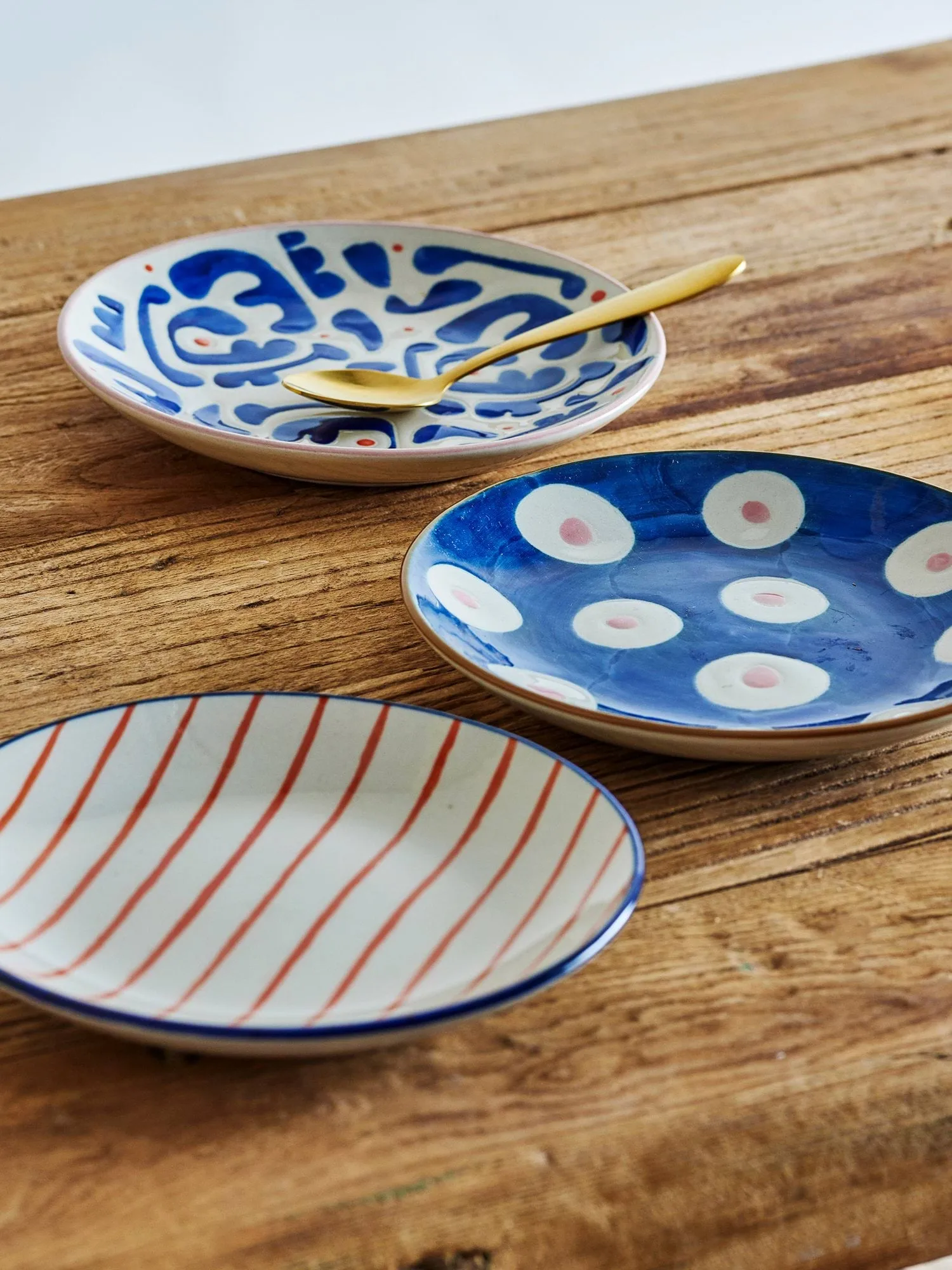 Eviaya plate, Multi, 3 pieces Bloomingville