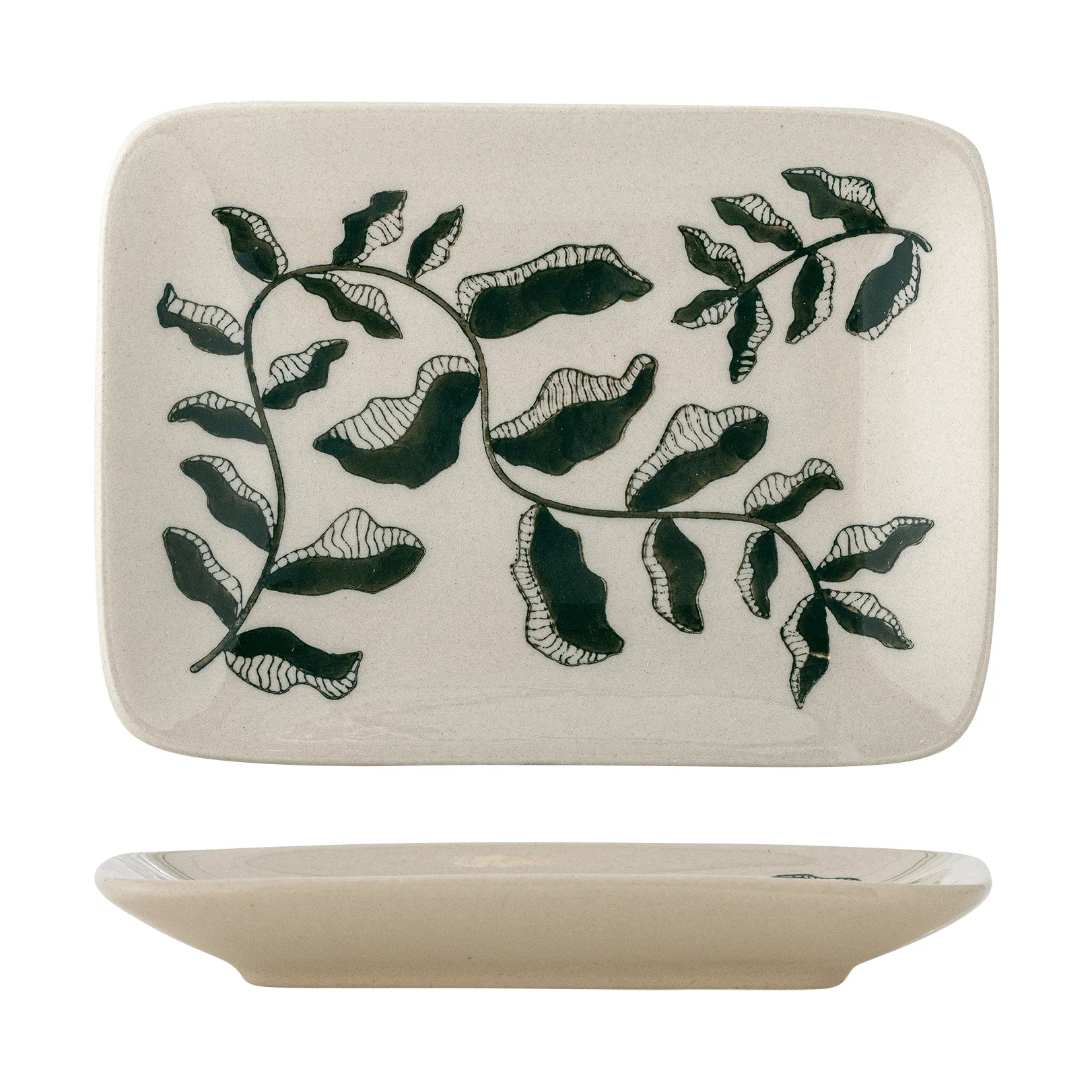 Fauni side plate, Green, 15x11.5 cm Bloomingville