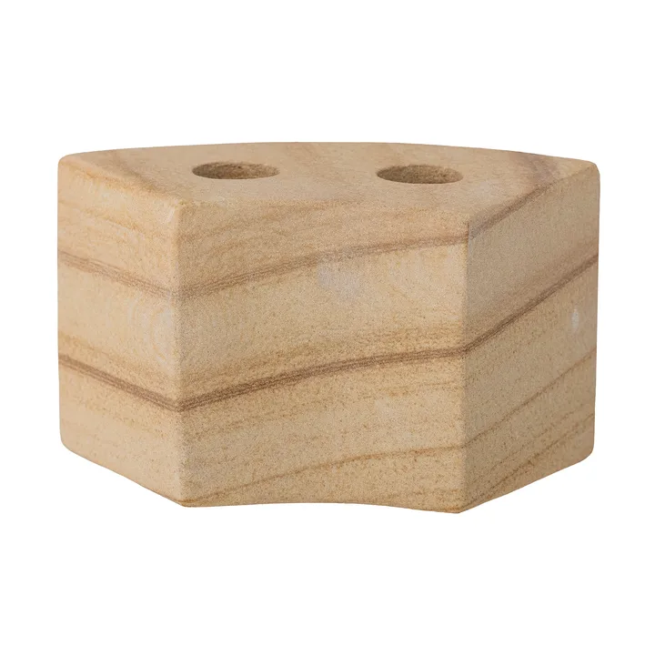 Florida candleholder 14,5x8x7,5 cm - Natural sandstone - Bloomingville