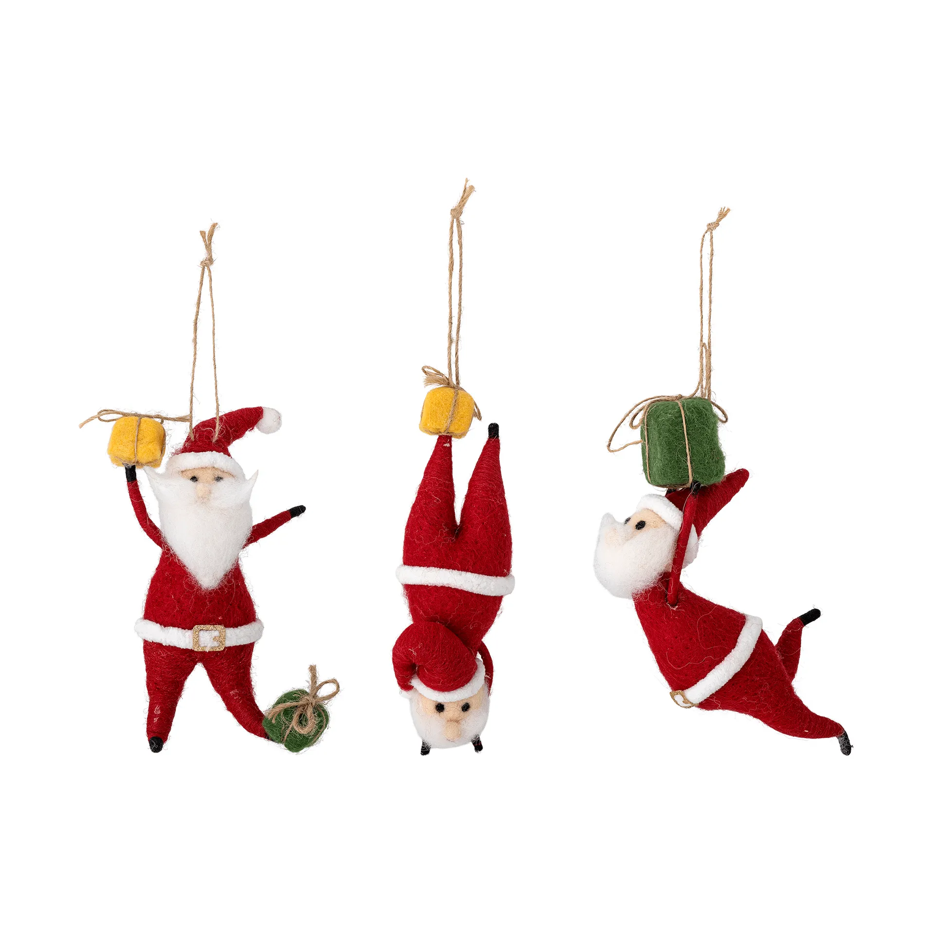 Giles Christmas hanging decoration, Red, 3 pieces, 17 cm Bloomingville