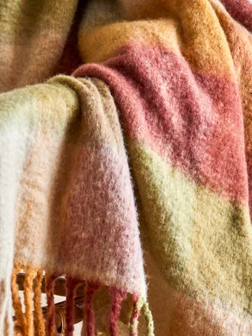 Hamisha throw blanket - Multi, checked, 152x127 cm - Bloomingville