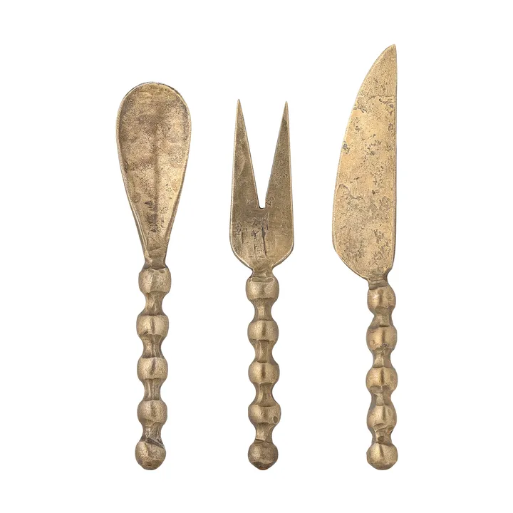 Haolin cheese knives, 3-piece - Brass - Bloomingville