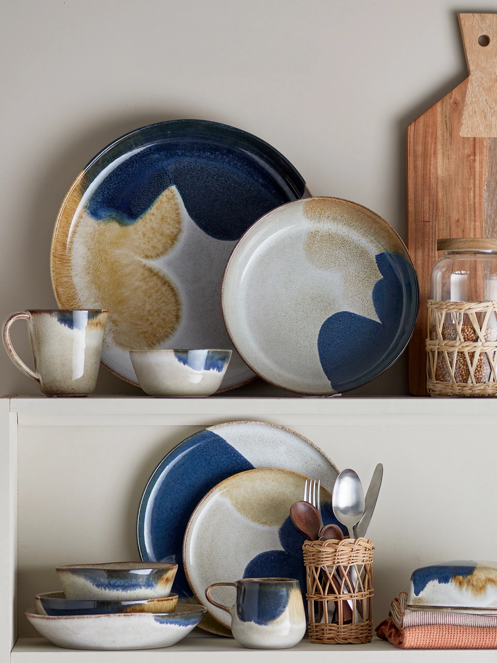Jules breakfast set 12 pieces, Grey Bloomingville