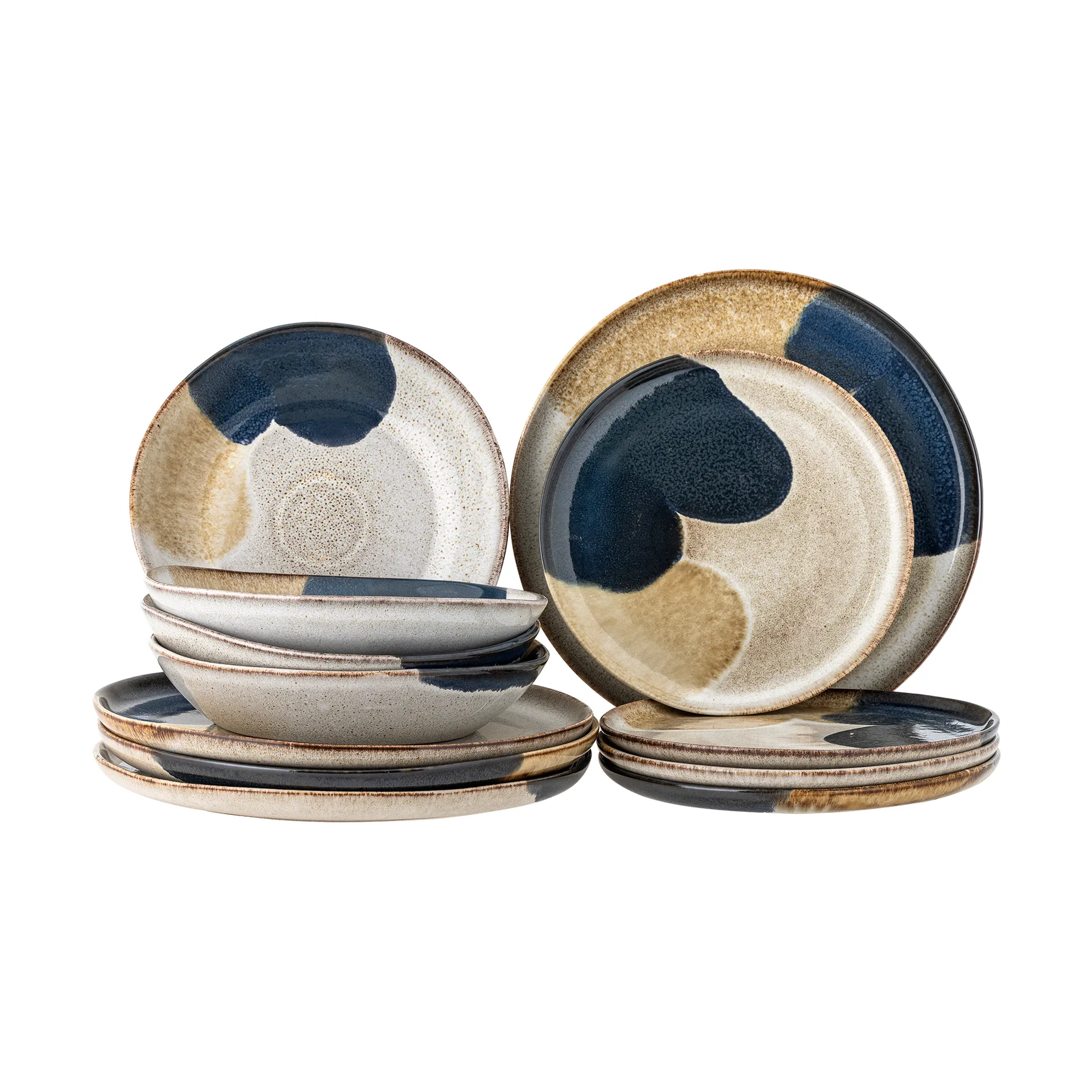 Jules dinner set 12-piece, Grey Bloomingville