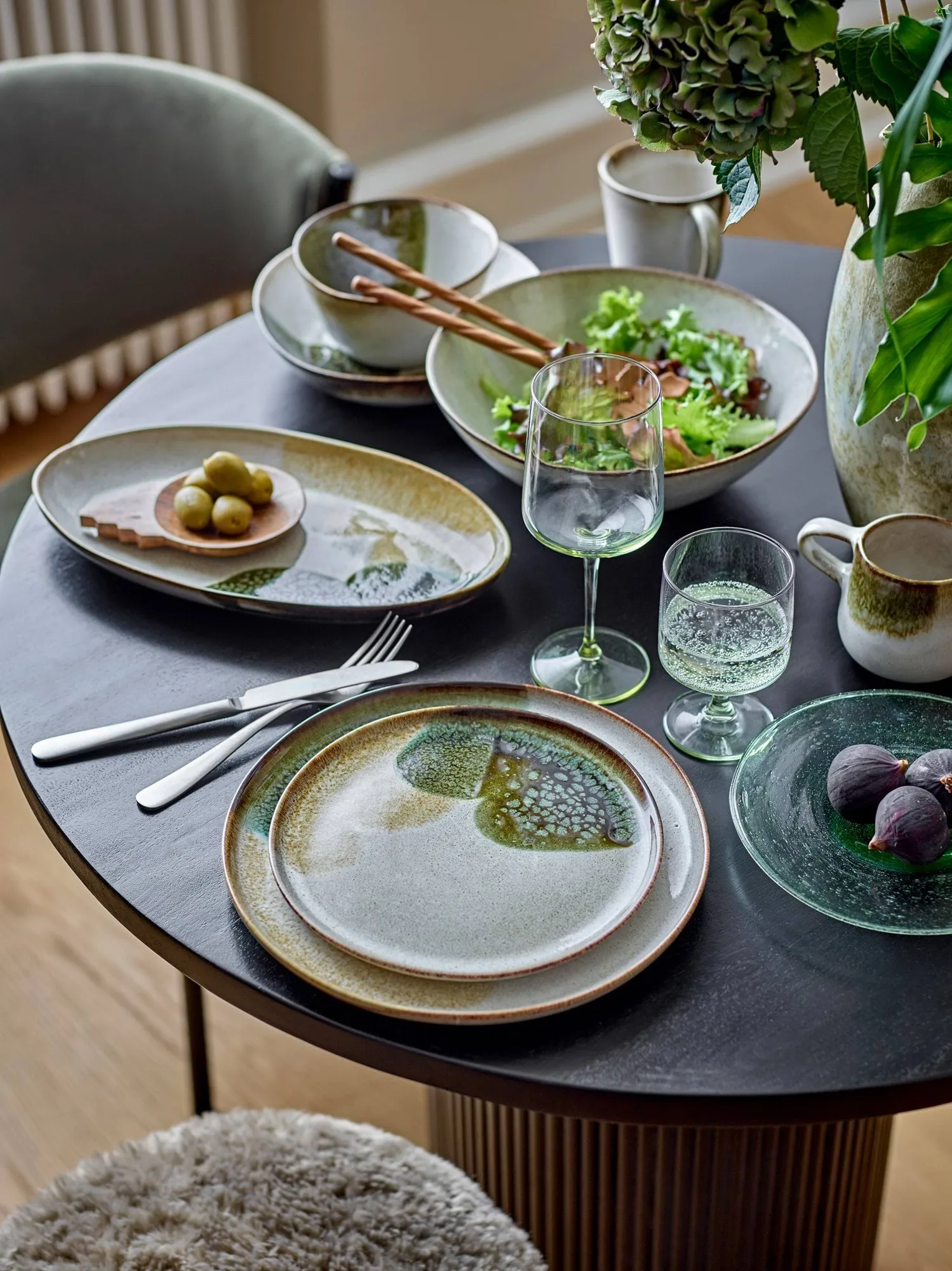 Jules plate, Green, Ø22 cm Bloomingville