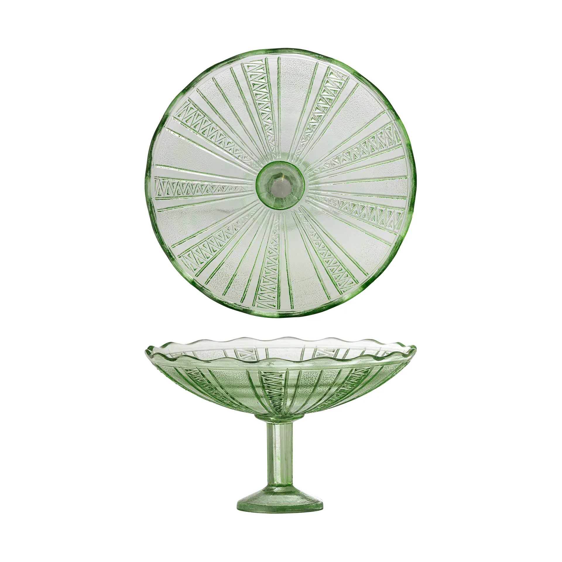Kaddy pedestal bowl, Green, Ø23 cm Bloomingville