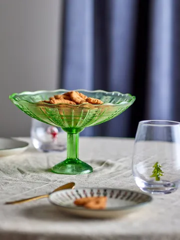 Kaddy pedestal bowl - Green, Ø23 cm - Bloomingville