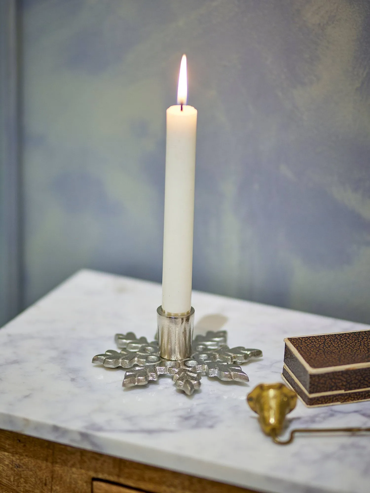 Kashi candleholder, Silver, Ø13.5 cm Bloomingville