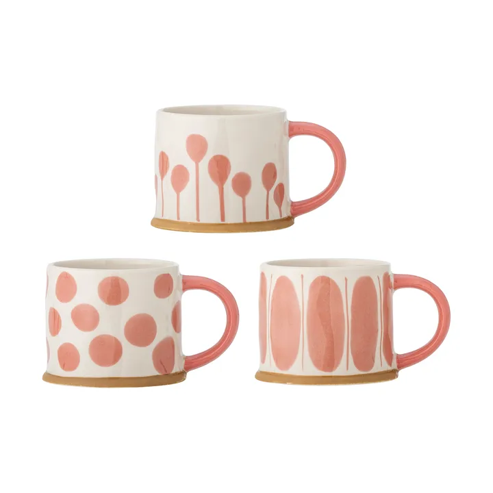 Linora mug 450 ml 3-pack - Rose - Bloomingville
