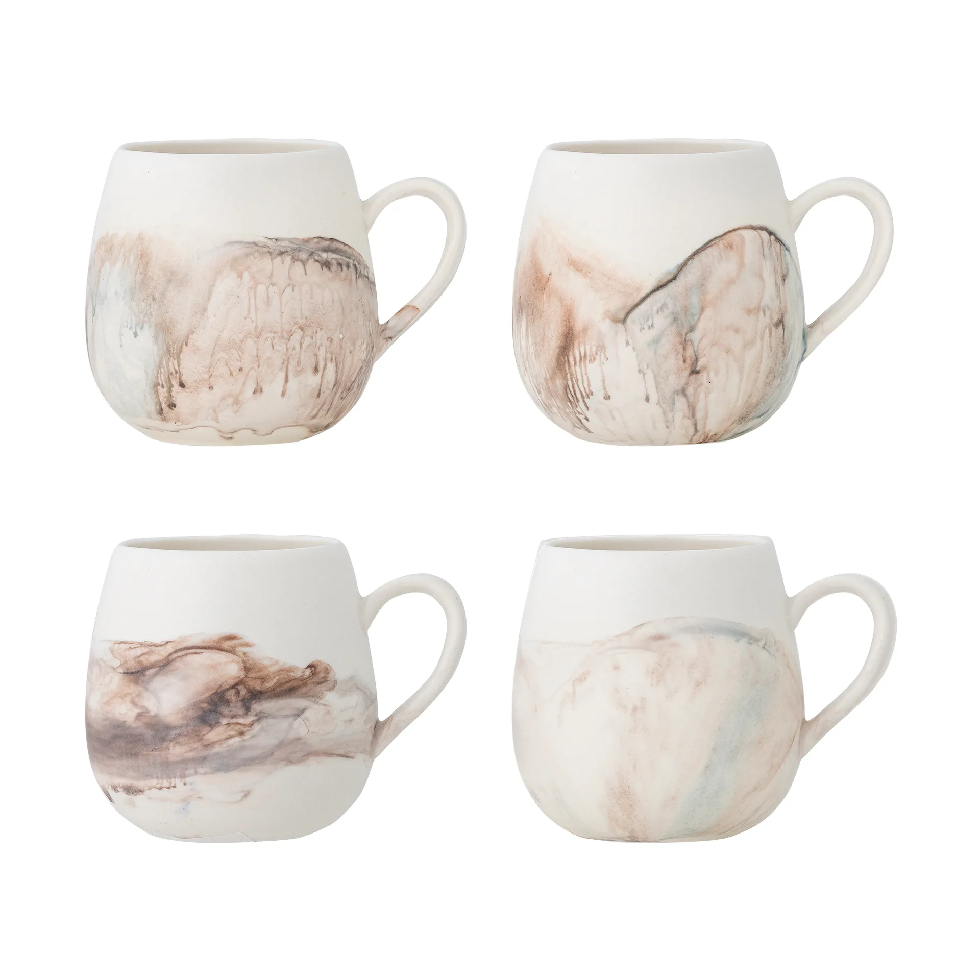 Lyre cup 4-pack, Brown Bloomingville