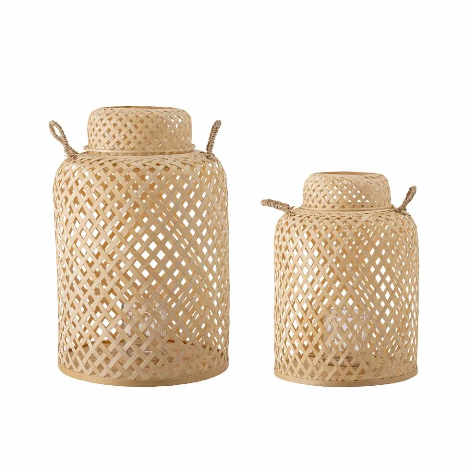 Madlin lantern glass 2-pack, Brown Bloomingville