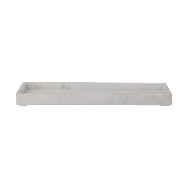 Majsa decorative tray 18x38 cm - White marble - Bloomingville