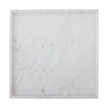 Majsa decorative tray 35x35 cm - White marble - Bloomingville