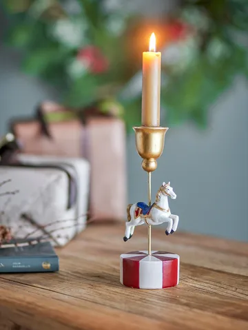 Merry-go-round candlestick - White - Bloomingville