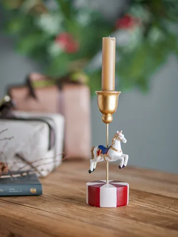 Merry-go-round candlestick - White - Bloomingville