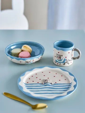 Mille dinner set - Cats, 3 pieces - Bloomingville