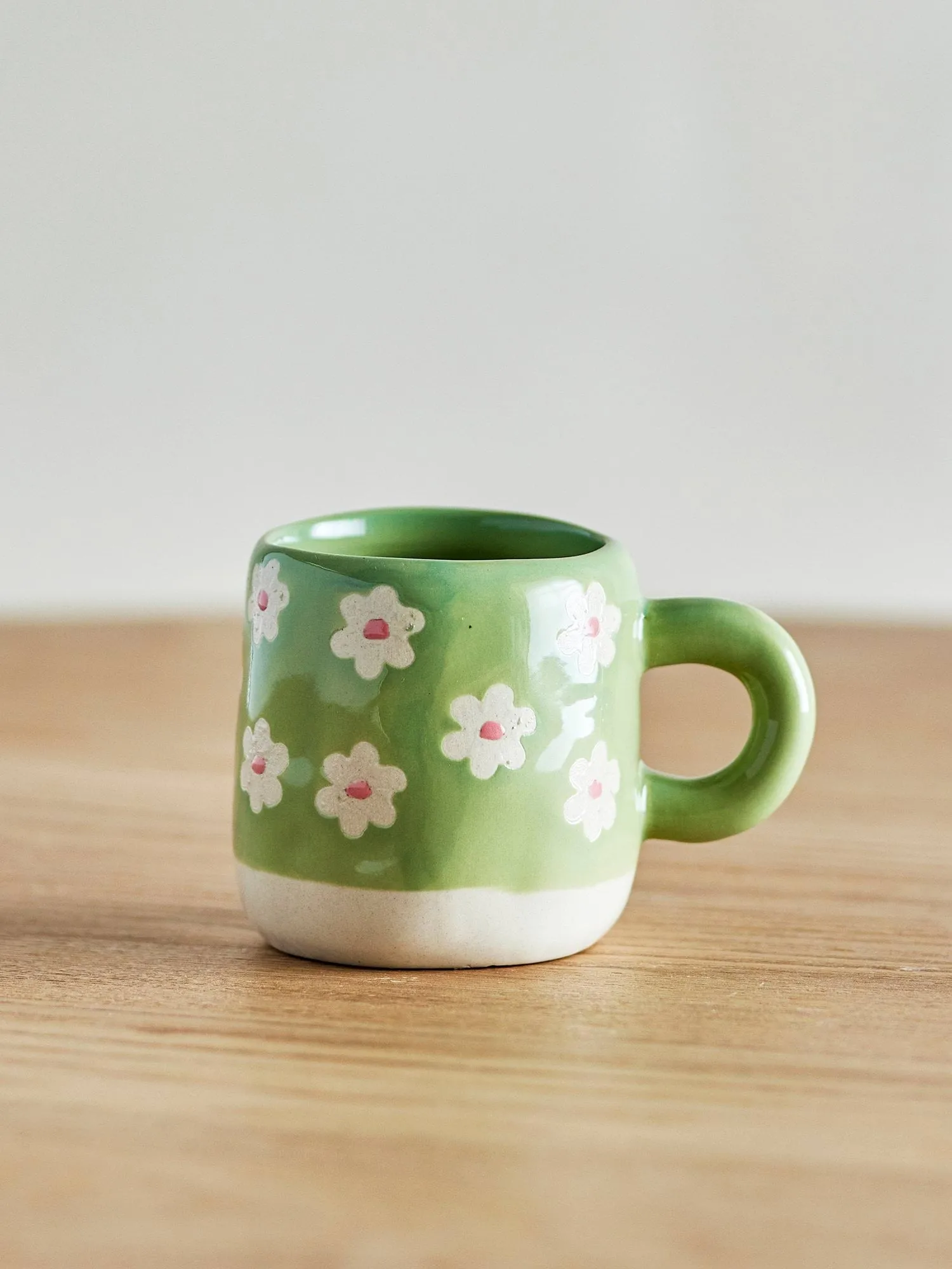 Millie cup 110 ml, Green, flowers Bloomingville
