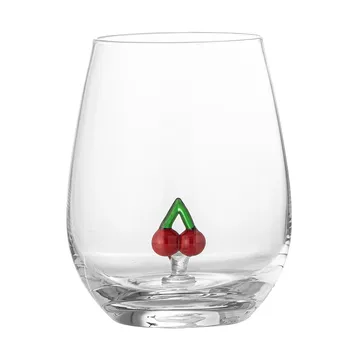 Misa drinking glass 56 cl - Clear-cherry - Bloomingville