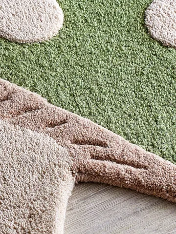 Mushroom rug - Green, wool - Bloomingville