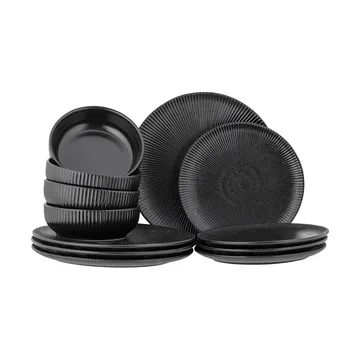 Neri set, 12 pieces - Black - Bloomingville