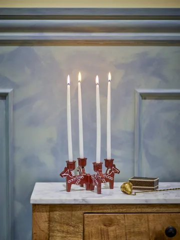 Number advent candle holder - Red, 23 cm - Bloomingville