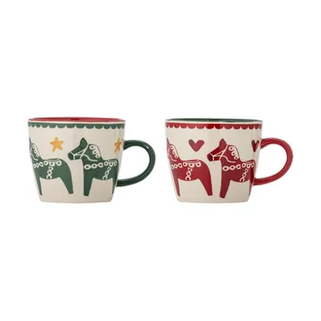Number mug - Multi, 2 pieces, 30 cl - Bloomingville