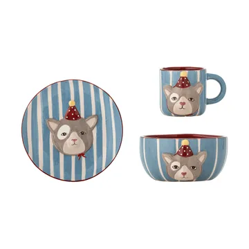 Party dinner set - Cat, 3 pieces - Bloomingville