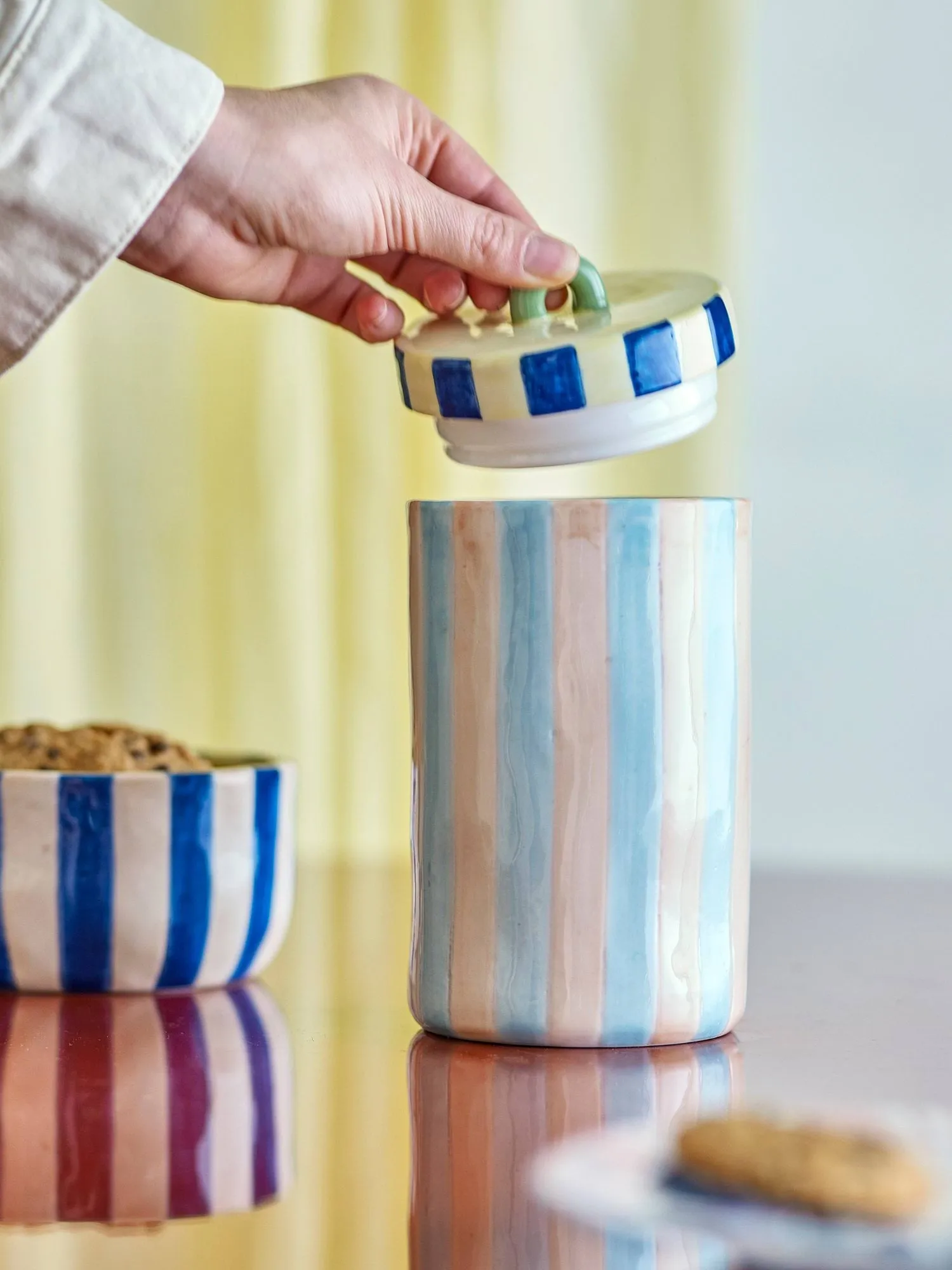 Phoenix jar with lid, Multi Bloomingville
