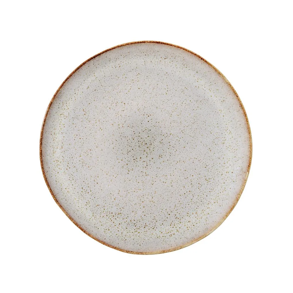 Sandrine plate Ø 22 cm, light grey Bloomingville