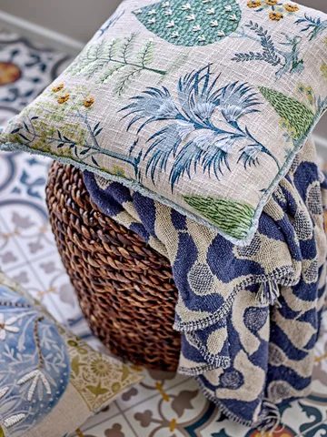 Santena throw 130x160 cm - Blue - Bloomingville