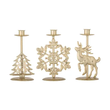 Sauda candleholder - Gold, 3 pieces, 20 cm - Bloomingville