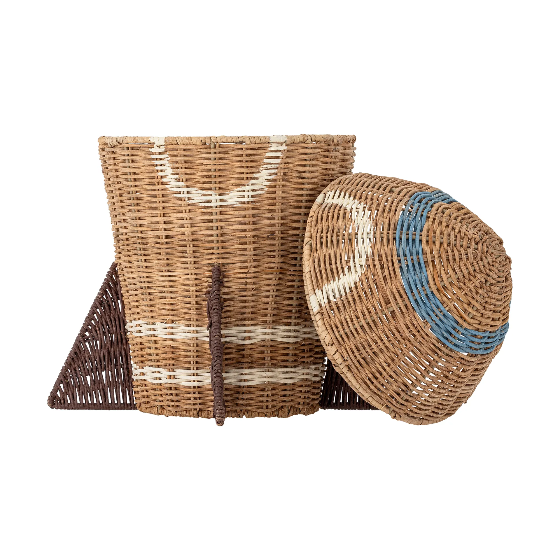 Space rattan basket with lid 31x35 cm, Natural Bloomingville