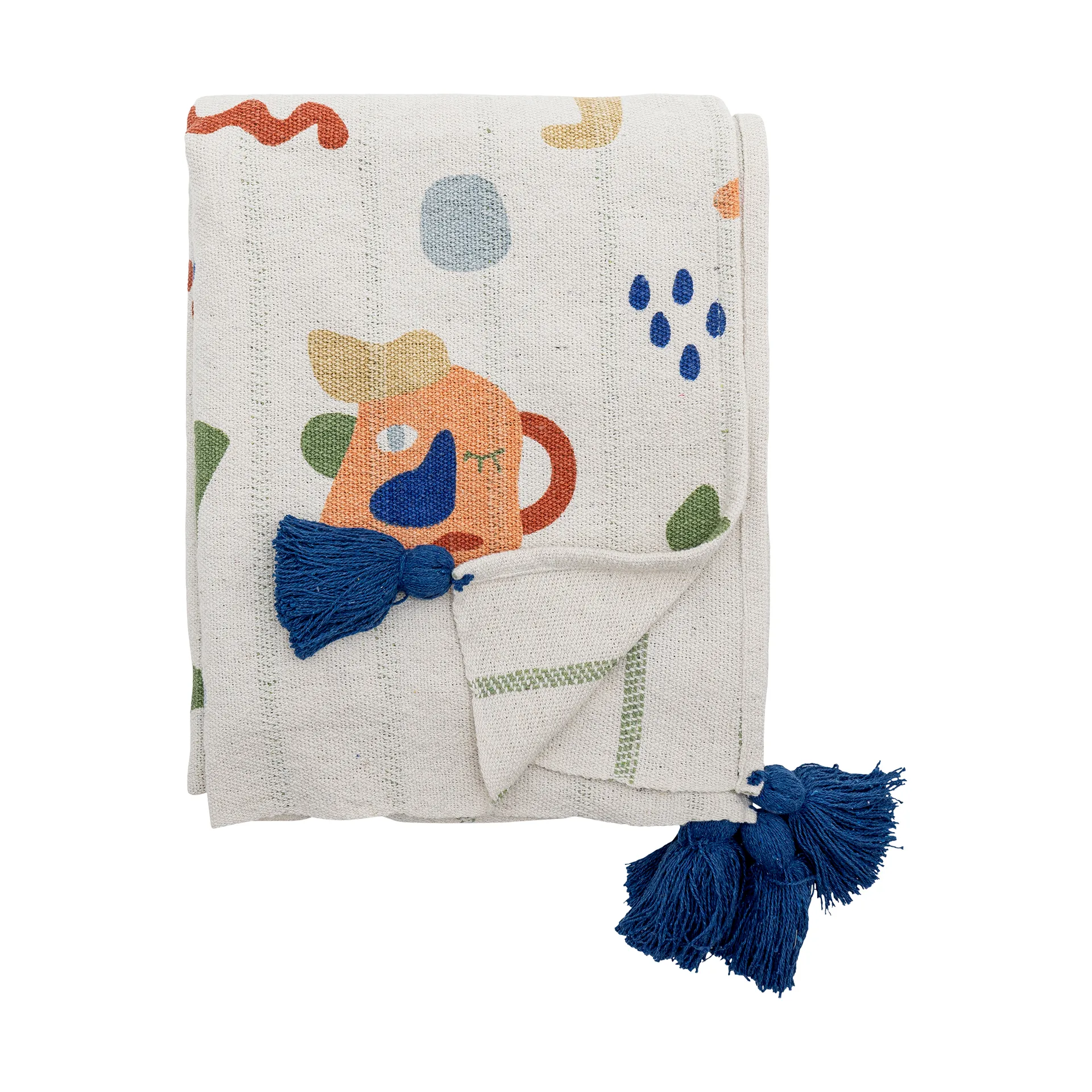 Sylvie cotton throw 160x130 cm, Natural Bloomingville