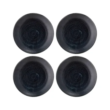 Yoko plate 24 cm 4-pack - black - Bloomingville