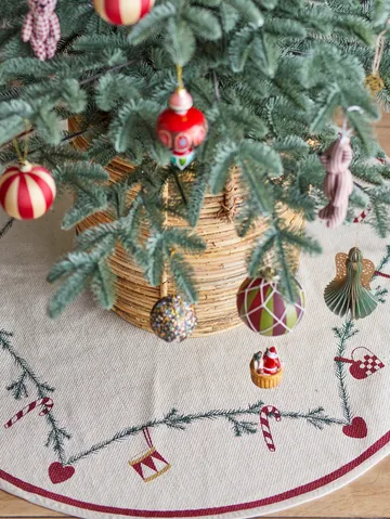 Yule Christmas tree skirt Ø110 cm - Red - Bloomingville