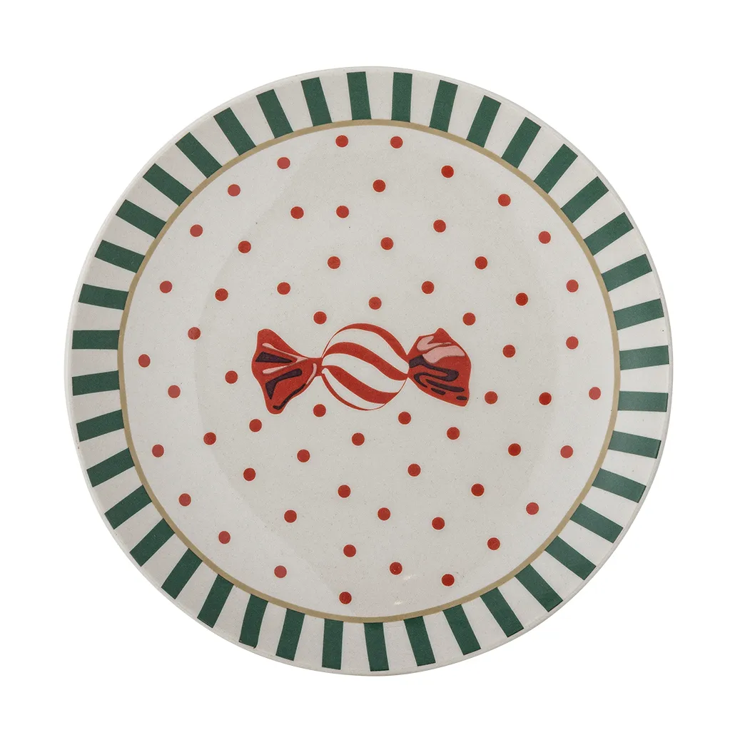 Yule plate Ø16 cm, Natural red Bloomingville