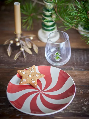 Yule plate Ø23 cm - Natural red - Bloomingville