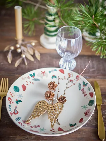 Yule serving platter Ø28 cm - Natural red - Bloomingville