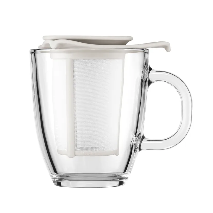 Yo-Yo tea cup with strainer - white - Bodum