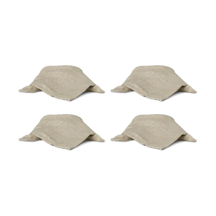 Mandela linen napkin 40x40 cm - Beige - Boel & Jan