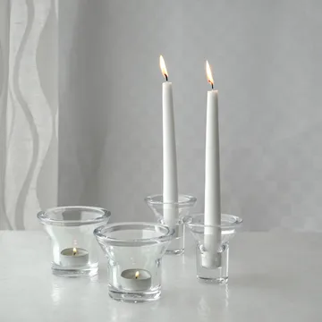 Lumi candlestick 8 cm - Clear - Born In Sweden