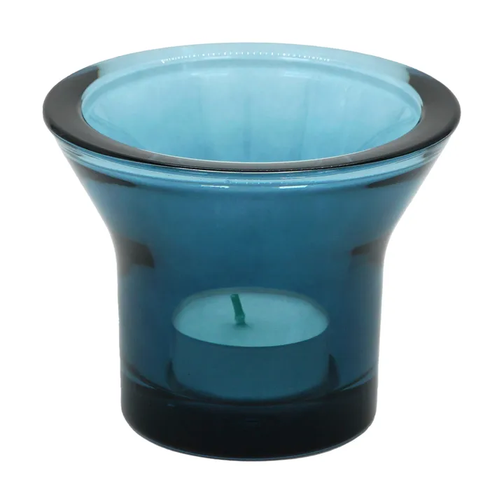 Lumi tealight holder Ø10 cm - Petrol Blue - Born In Sweden